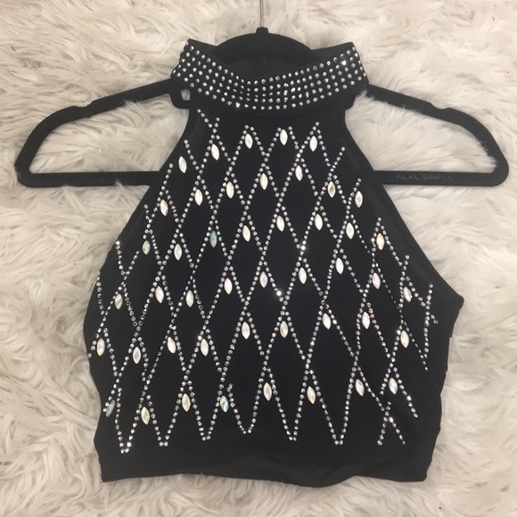 Rhine stone crop top - Picture 1 of 2